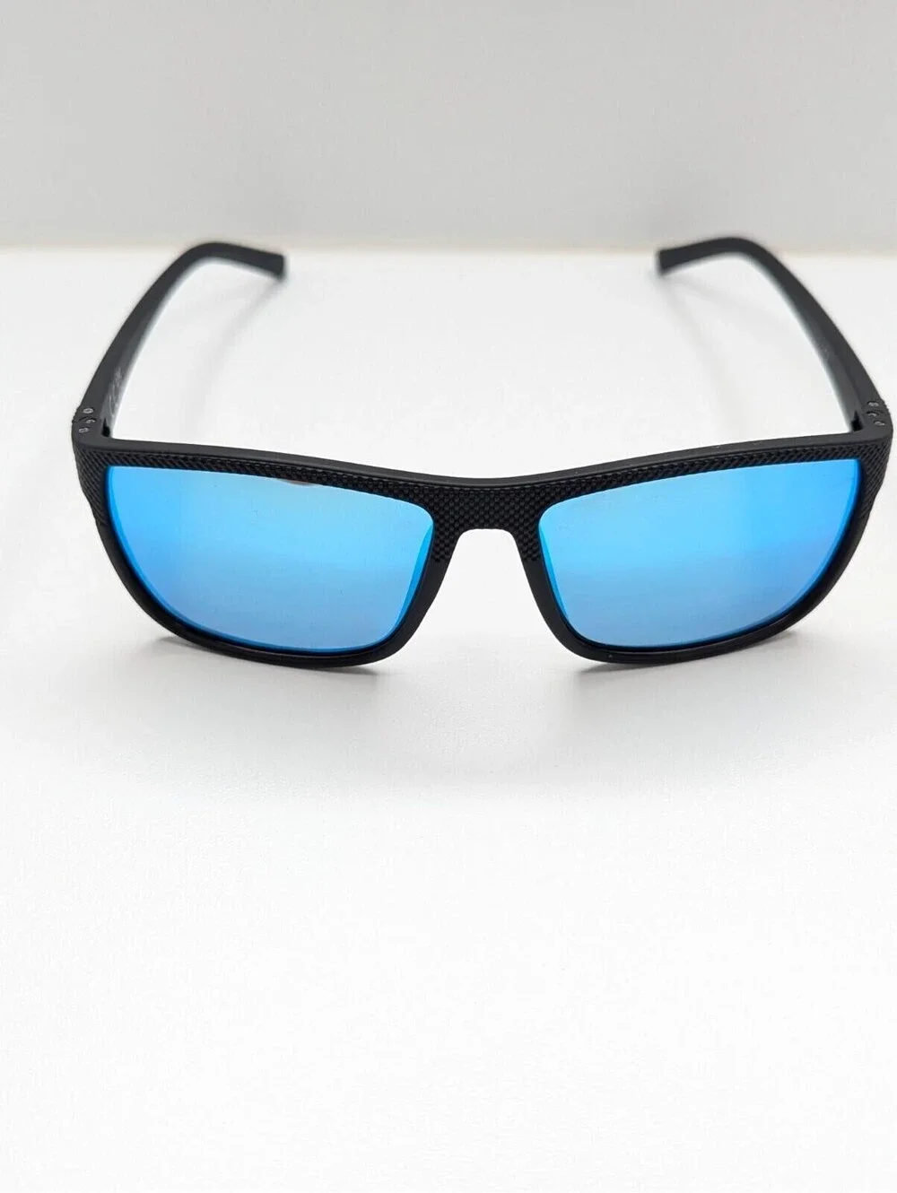 UKCA FLS45 C3 CAT 3 Polarized Blue Mirror Lens Black Frame Men’s Sunglasses